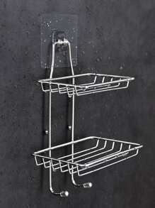 1pc Stainless Steel Soap Dish, Wall Mounted Soap Holder For Bathroom - Silver - View 6