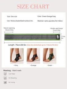 JINGBA SUPPORT 1 pieza Soporte de tobillo ajustable elástico para baloncesto, correr y vóleyball - Verde - Ver 3