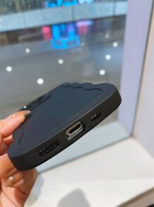 Ốp điện thoại mềm hình gợn sóng 3D, chống sốc, chống mồ hôi, chống vân tay, bền, chống phai màu, tương thích với iPhone - màu đen - Xem 8