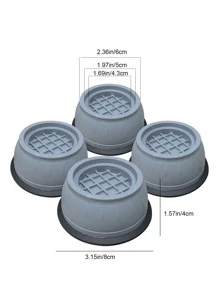 4 Stücke Anti-Vibrations-Fußpolster, Gummibeine, rutschfeste Silent-Matte, Waschmaschinen-Stützdämpfer, Ständermöbel