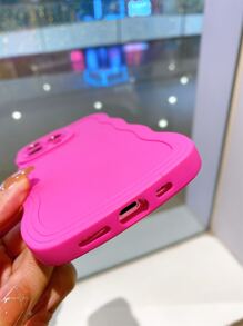 3D Wavy Soft Silicone Phone Case - Anti-Drop, Anti-Sweat, Anti-Fingerprint, Durable, No Fading, Compatible With IPhone - Hot Pink - View 7