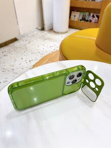 素色手機殼附鏡子 - 綠色 - 查看 2