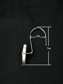 12pcs Flower Decor Shower Curtain Hook, Modern Multifunction Hook For Bathroom - White - View 2