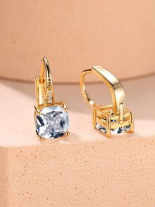 Hoa tai vòng trang trí bằng đá rhinestone - trắng - Xem 2