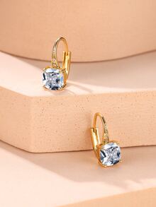 Hoa tai vòng trang trí bằng đá rhinestone - trắng - Xem 3