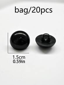 20pcs Solid Color Button