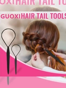 1203入組彩色髮帶和髮夾套裝 - 玫紅色 - 查看 7