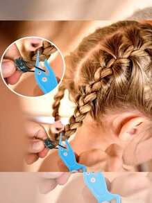 1203入組彩色髮帶和髮夾套裝 - 玫紅色 - 查看 6