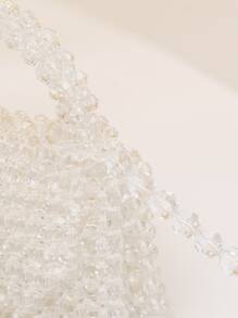 Túi đeo chéo Nữ cườm đính Hình học màu trơn Tay cầm Top Dễ thương - Trong sáng - Xem 4