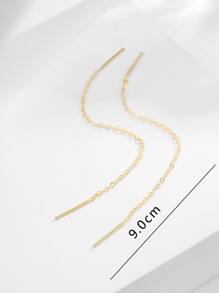 ELSEDES 1 Cặp bông tai thời trang làm thủ công bằng bạc Sterling S925, thể hiện nét quyến rũ thời trang, trang sức chất lượng cao, phù hợp cho phụ nữ đeo hàng ngày, tiệc tùng, kỷ niệm - Vàng - Xem 4