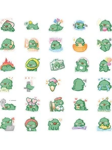 60pcs Cartoon Dinosaur Pattern Assorted Sticker, Cute Multi-purpose Sticker For DIY Craft, Decoration - Multicolor - View 5
