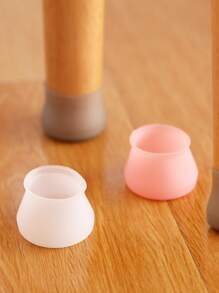 8pcs White Table Leg Cover, Silicone Chair Foot Cover For Home