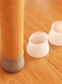 8pcs White Table Leg Cover, Silicone Chair Foot Cover For Home