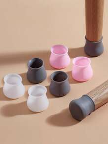 8pcs White Table Leg Cover, Silicone Chair Foot Cover For Home