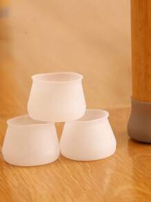 8pcs White Table Leg Cover, Silicone Chair Foot Cover For Home
