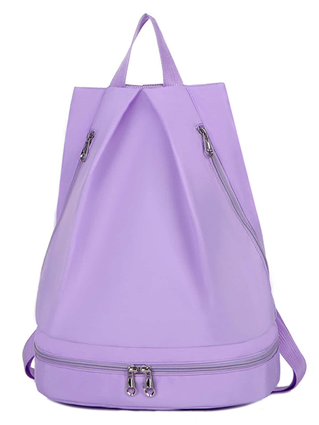 1pc Zip Front Swimming Bag - Purple - View 1