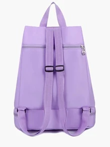 1pc Zip Front Swimming Bag - Purple - View 2