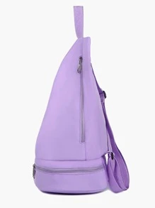 1pc Zip Front Swimming Bag - Purple - View 3