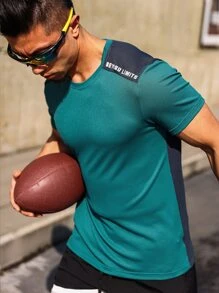 Manfinity Sport Streetwear Men Colourblock Letter Graphic Sports Set - Multicolor - View 6