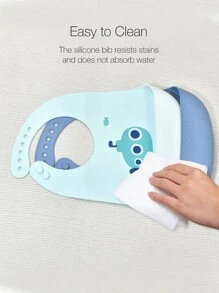 2pcs Baby Ship Pattern Bib - Multicolor - View 6