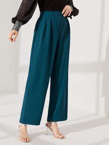 Modelyn Pantalones de pierna ancha unicolor