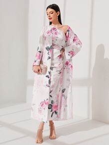 Modelyn 印花單肩連衣裙和外套 - 彩色 - 查看 1