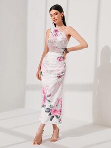 Modelyn 印花單肩連衣裙和外套 - 彩色 - 查看 4