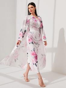 Modelyn 印花單肩連衣裙和外套 - 彩色 - 查看 7