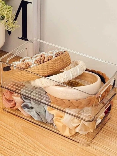 1入組透明珠寶盒,大型珠寶收納盒,情人節禮物