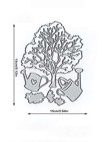 1個樹形澆水壺和切割刀模具 - 銀色 - 查看 2