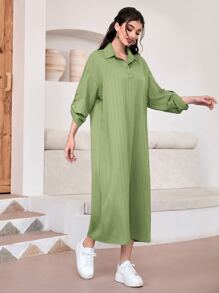 Mulvari Roll Tab Sleeve Shirt Dress