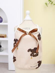 1pc Cartoon Bear Pattern Pet Tank For Dog And Cat For Summer - Beige - View 2