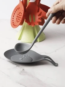 1 pieza rosado Cuchara multifuncional de silicona Cuchara Soporte para cocina - Rosa - Ver 7