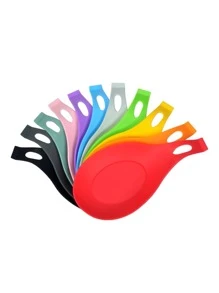 1 pieza rosado Cuchara multifuncional de silicona Cuchara Soporte para cocina - Rosa - Ver 4