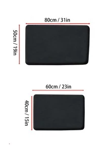 1入組滌綸浴墊浴用極簡主義黑色防滑吸水浴墊 - 黑色 - 查看 3