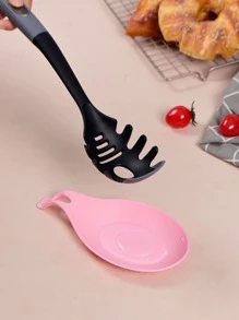 1 pieza rosado Cuchara multifuncional de silicona Cuchara Soporte para cocina - Rosa - Ver 8
