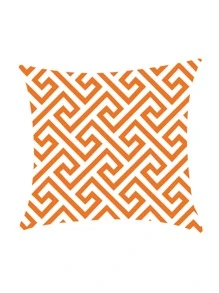 6 peças/conjunto Estojo decorativo de almofada de arremesso linho modernista impressão geométrica sem enchimento para sofá - Multicolorido - Ver 2