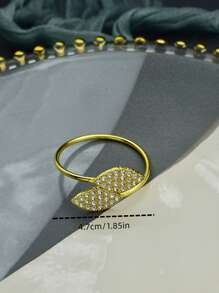 6入組水鑽葉子餐巾圈