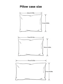 1pair Heart Pattern Pillow Case Without Filler, Cartoon Fabric Bed Pillow Case For Bedroom - Multicolor - View 5