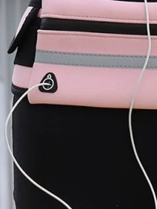 1入組撞色跑步包 - 淺粉色 - 查看 2
