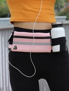 1入組撞色跑步包 - 淺粉色 - 查看 4