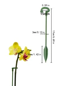 5 Cái/bộ Cọc Hỗ Trợ Cây Nhựa, Cọc Cây Hiện Đại Cho Vườn - màu xanh lá - Xem 5