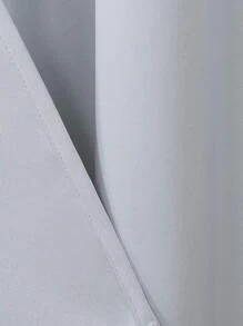 Plain Single Panel Curtain, White Simple Polyester Curtain For Living Room, Bedroom - White - View 4
