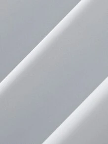 Plain Single Panel Curtain, White Simple Polyester Curtain For Living Room, Bedroom - White - View 5