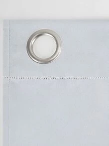 Plain Single Panel Curtain, White Simple Polyester Curtain For Living Room, Bedroom - White - View 6