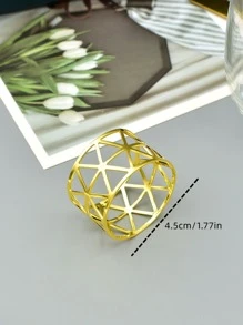 6pcs Metal Napkin Ring - Gold - View 4
