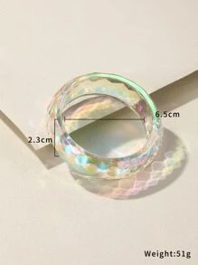 鐳射透明手鐲 - 無色 - 查看 3