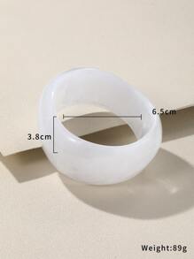 Vòng tay rắn tối giản - trắng - Xem 2