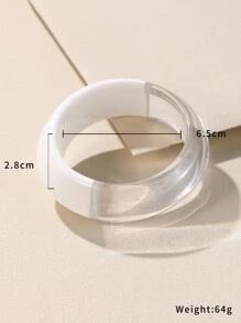 Vòng đeo tay hai tông màu rõ ràng - trắng - Xem 3