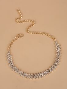 Vòng chân chuỗi trang trí rhinestone - Vàng - Xem 12